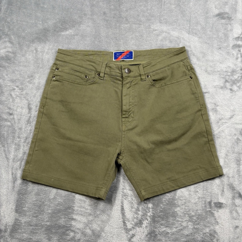 Best Made Co Jean Shorts Green Men's Size 31 Made In Italy Cotton